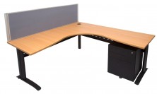 Rapid Span Workstation 1800 X 700 X 1800 X 700 With Desk Mounted Rapid Screen